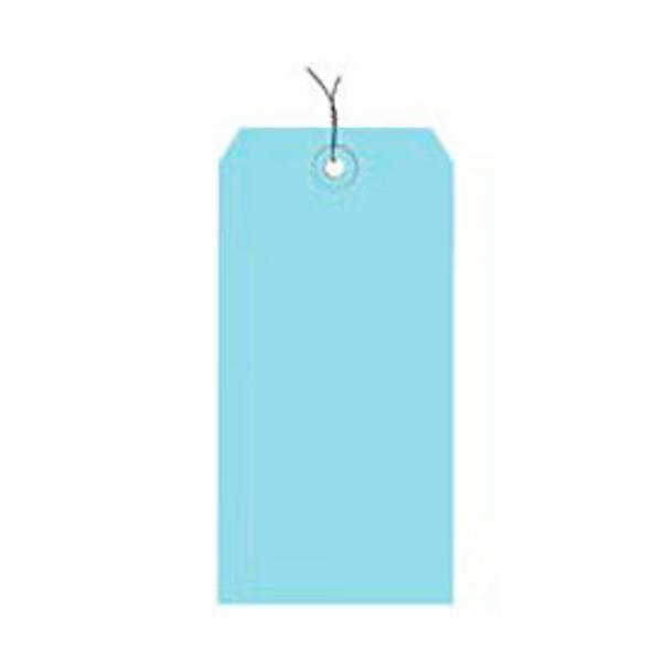 Shipping Tags, Pre Wired, No 5, 4-3/4"L x 2-3/8"W, Light Blue, 1000/Pack