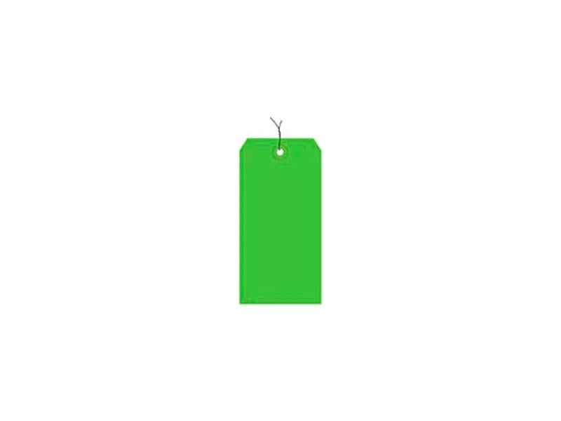 Shipping Tags, Pre Wired, No 8, 6-1/4"L x 3-1/8"W, Light Green, 1000/Pack
