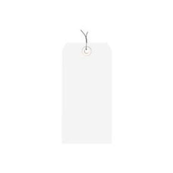 BP5208 No.8 Wired Tag Pack, White - 6.25 x 3.125 in. - Pack of 1000