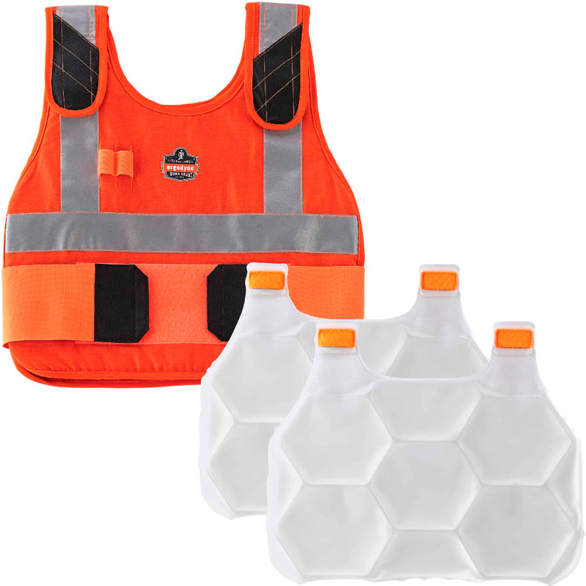 Chill-Its 6215HV Phase Change Cooling Vest, Orange - Small & Medium