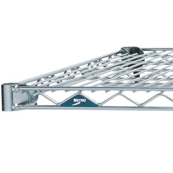 Metro 2448BR Super Erecta Brite Zinc Wire Shelf - 48W x 24D, Brite Finish, Silver