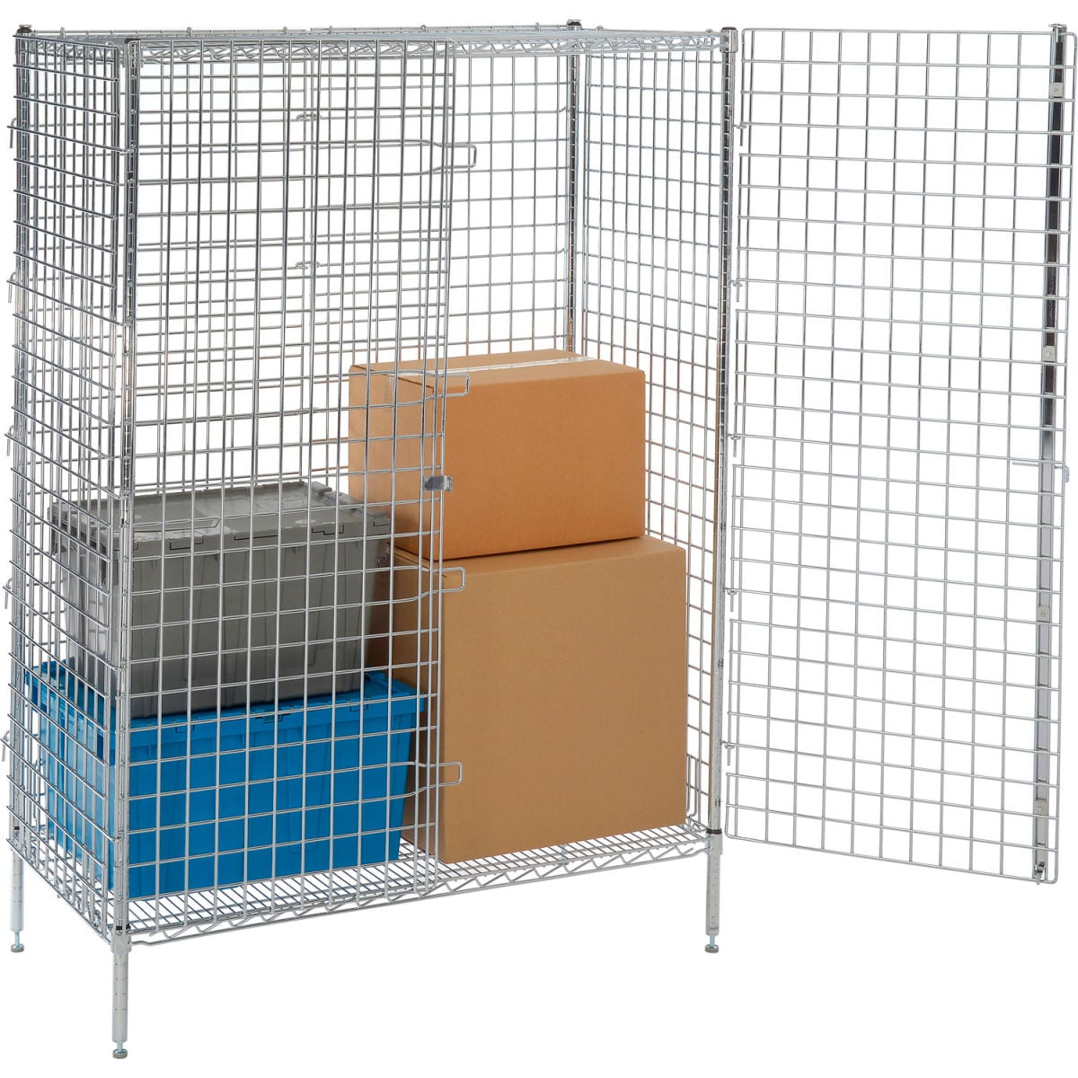 Nexel Poly-Z-Brite Security Shelving Unit - 48 x 18 x 66 in.