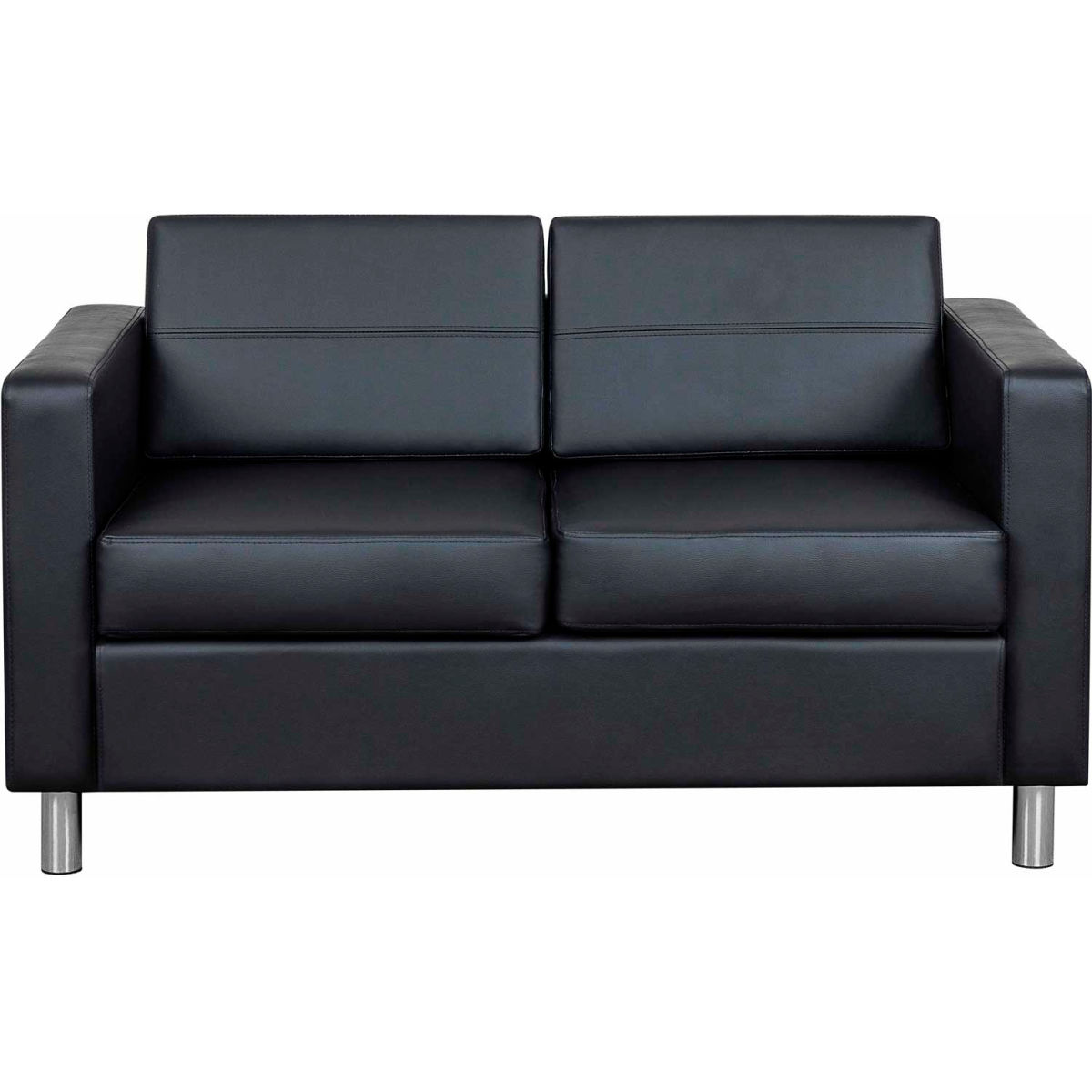 695736-AM Interion protective Upholstered Leather Loveseat, Black
