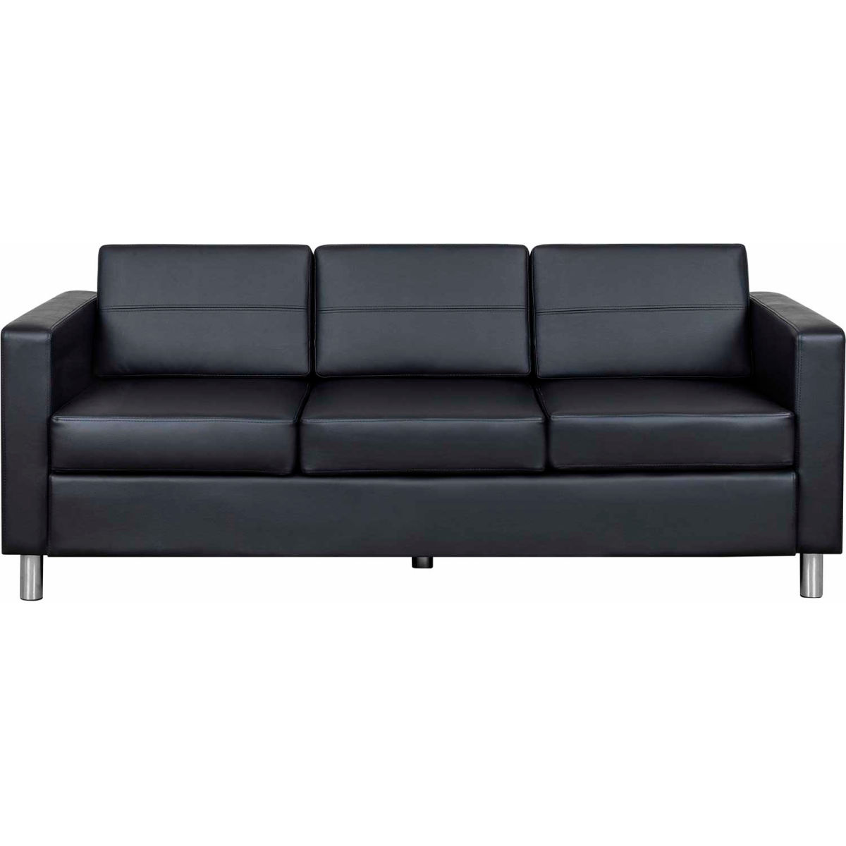 695737-AM Interion protective Upholstered Leather Sofa, Black