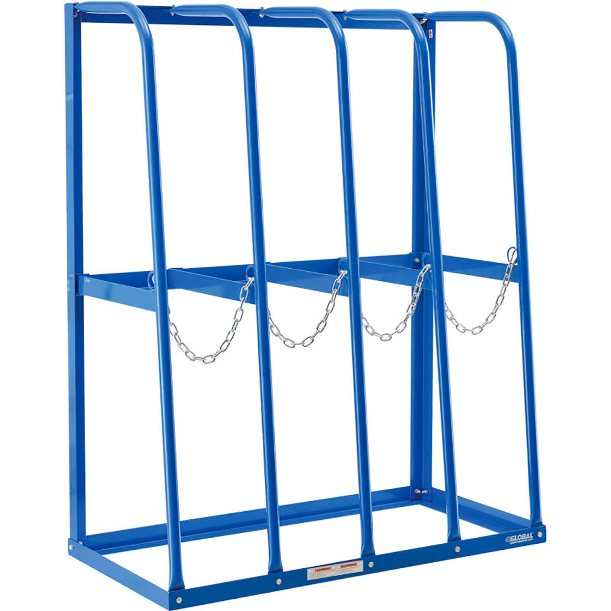 60 x 48 x 24 in. Vertical Bar Storage Rack with 4 Bays, Blue