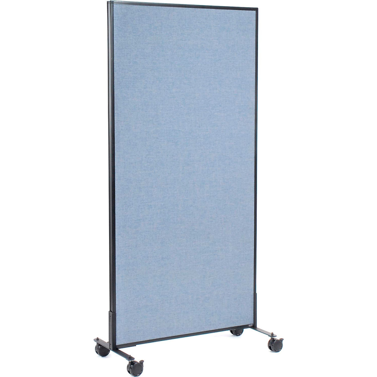 Interion Mobile Office Partition Panel, Blue - 36.25 x 96 in.