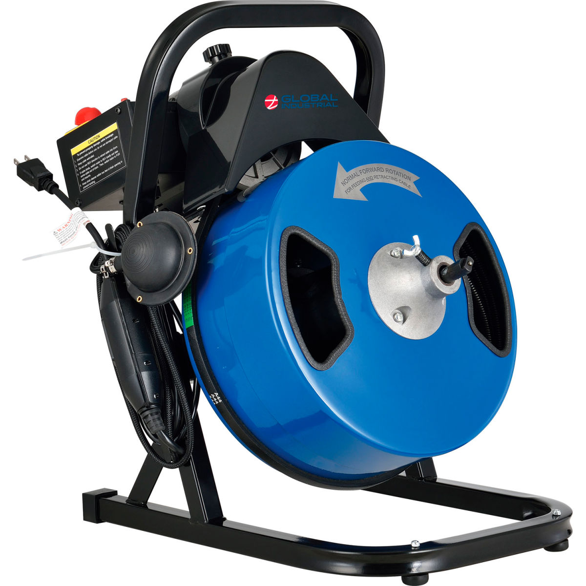 220 RPM Global Industrial Drain Cleaner for 2-4 in. Pipe, 75 ft. Cable
