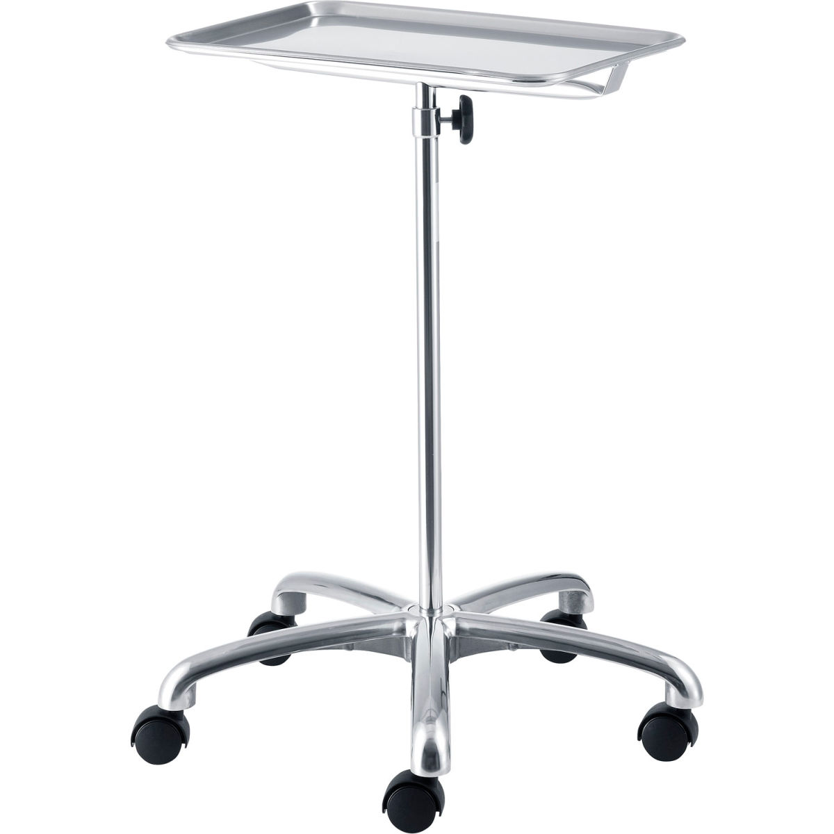 Global Industrial 436948 Mayo Instrument Stand with 5-Leg Caster Base