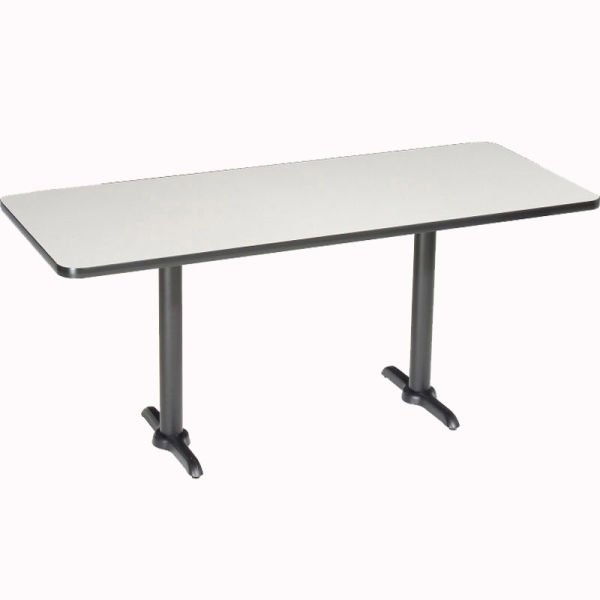 695801GY Interion Counter Height Restaurant Table, Gray - 72 x 30 in.