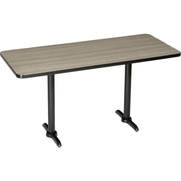 695802CL Interion Bar Height Breakroom Table, Charcoal - 72 x 30 in.