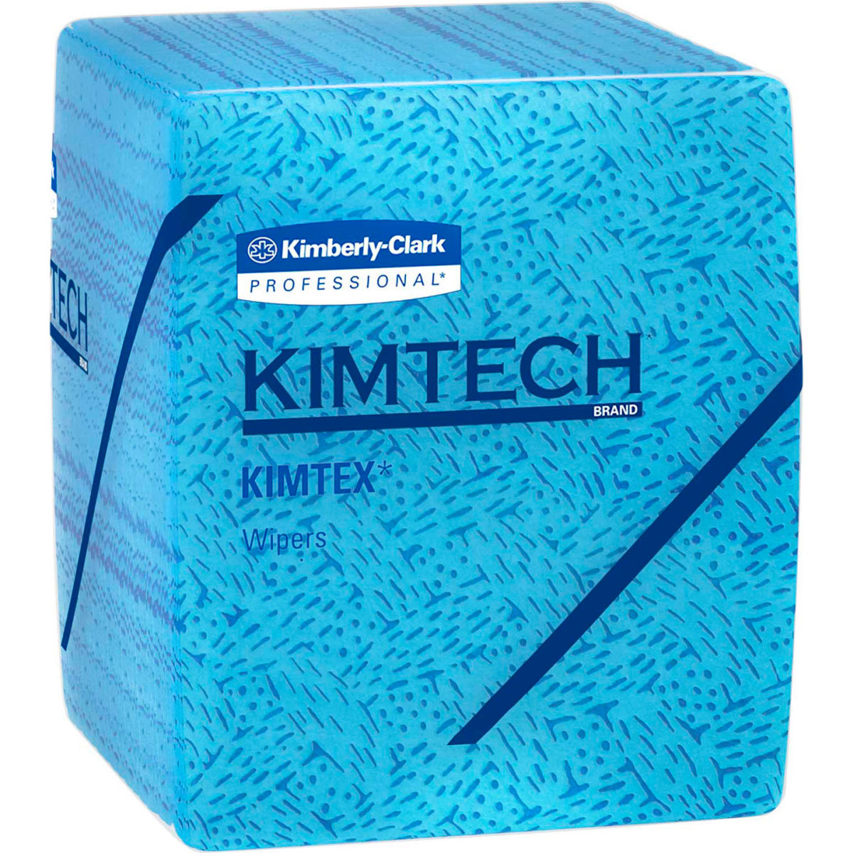 12.5 x 13 in. Blue Kimtech Prep Kimtex 0.25 Fold Wipers - 66 Wipes per Box, 8 per Case