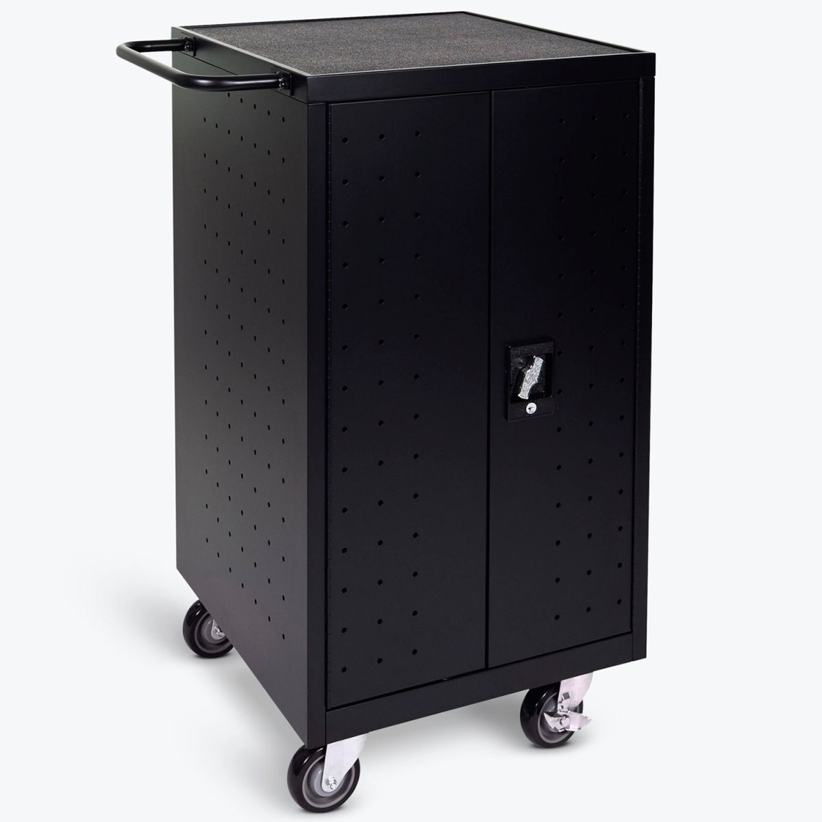 B1529603 Laptop & Chromebook Computer Charging Cart for 18 Devices, Black - 25 x 21.25 x 39.75 in.