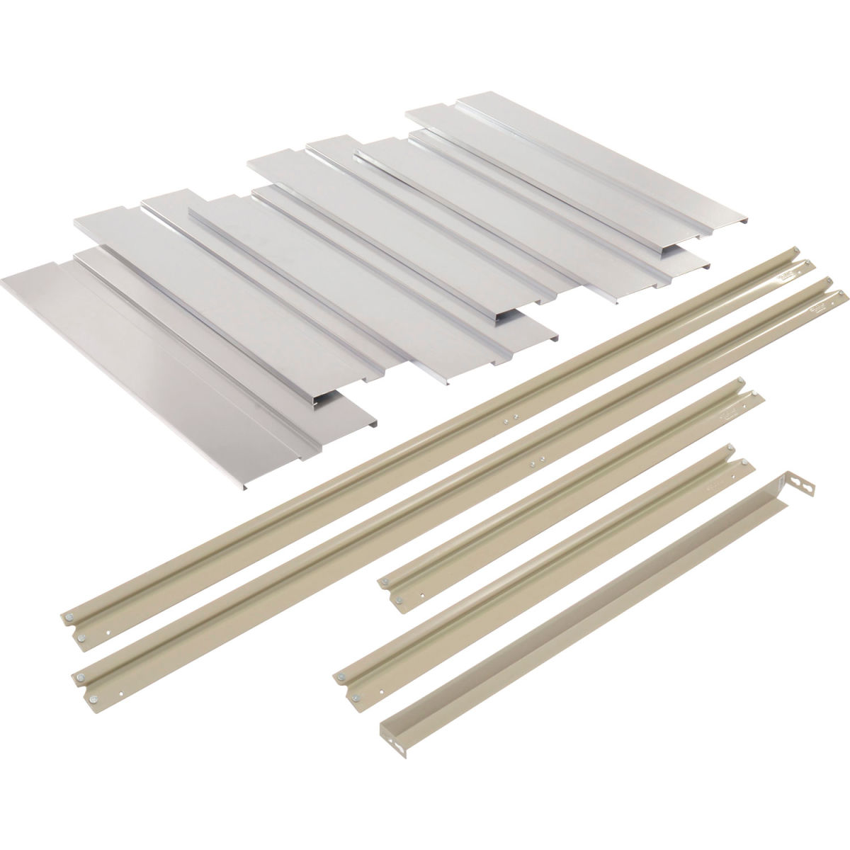 72 x 24 in. Additional Level High Capacity Rack with Steel Deck, Tan