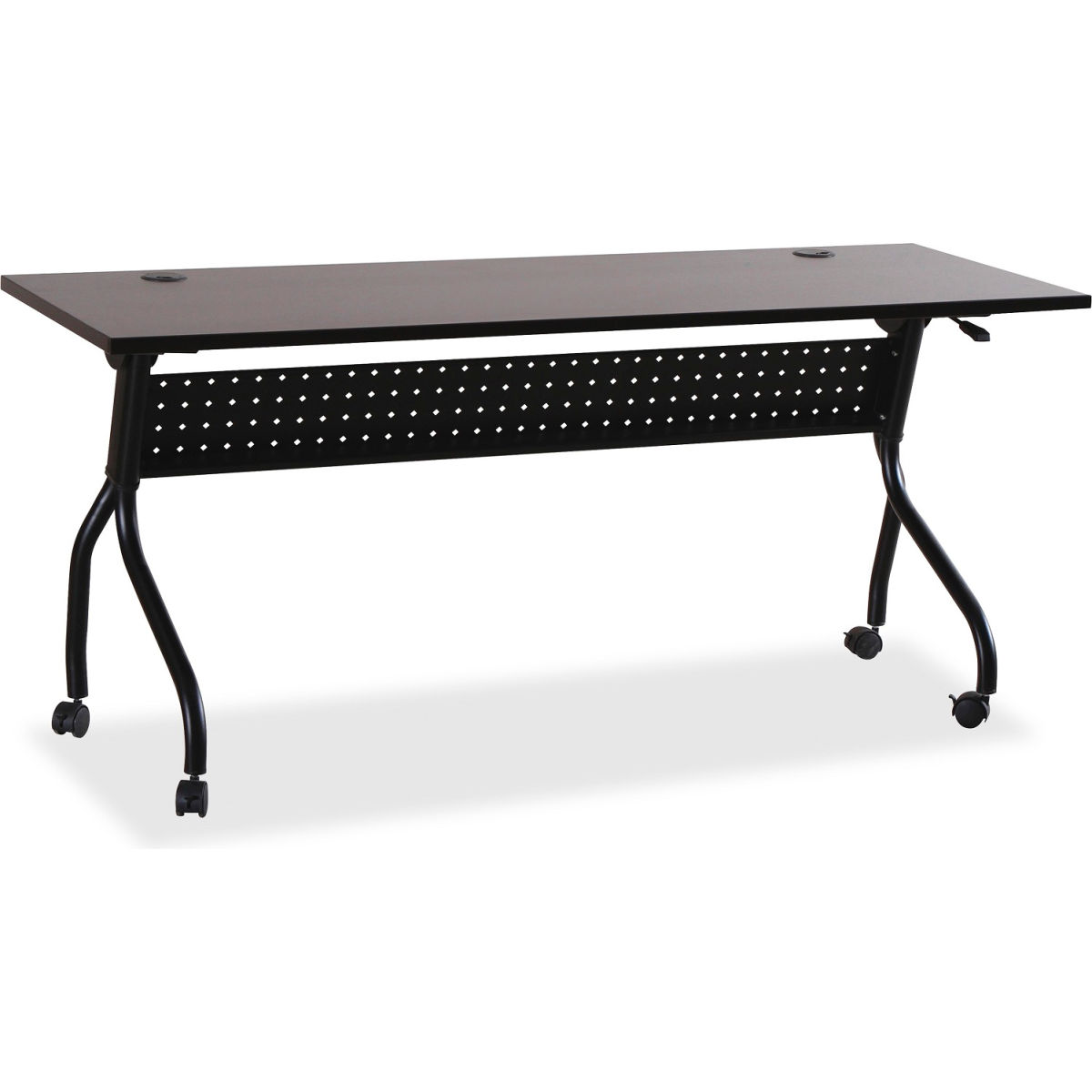 Mobile 72 in. Flip Top Training Table - Espresso & Black