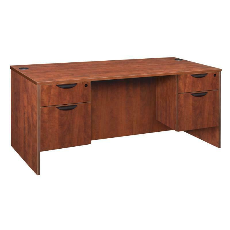 Manager Series 60in. Desk - Cherry - Unassembled - Durable Laminate