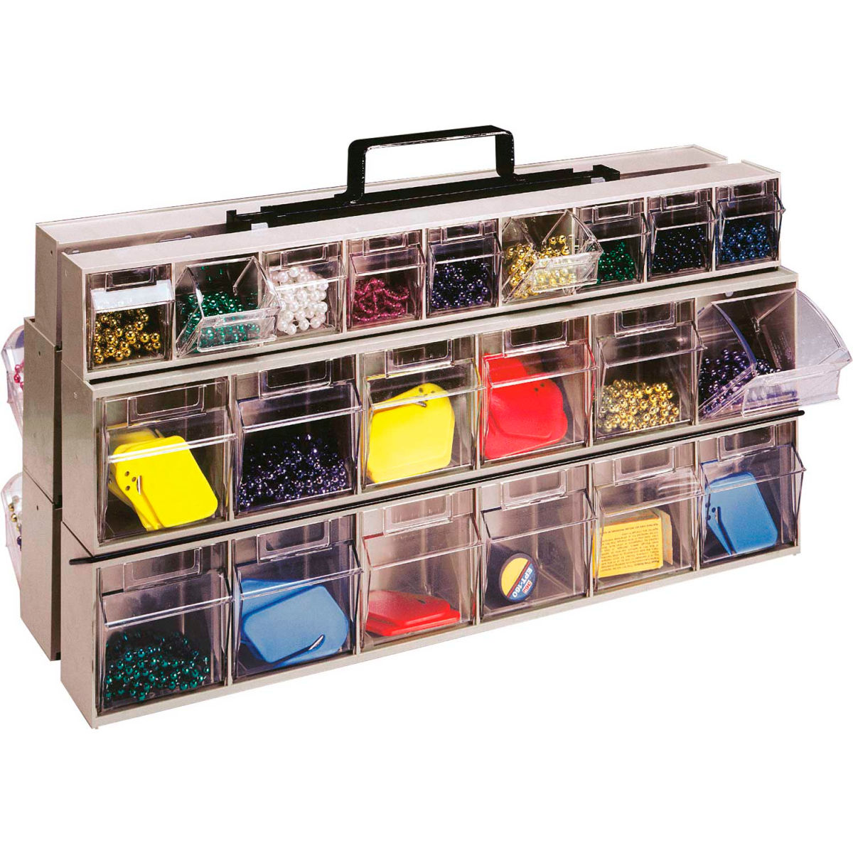 QTF320-42 Complete Portable Frame Unit with Tip Out Bins, White