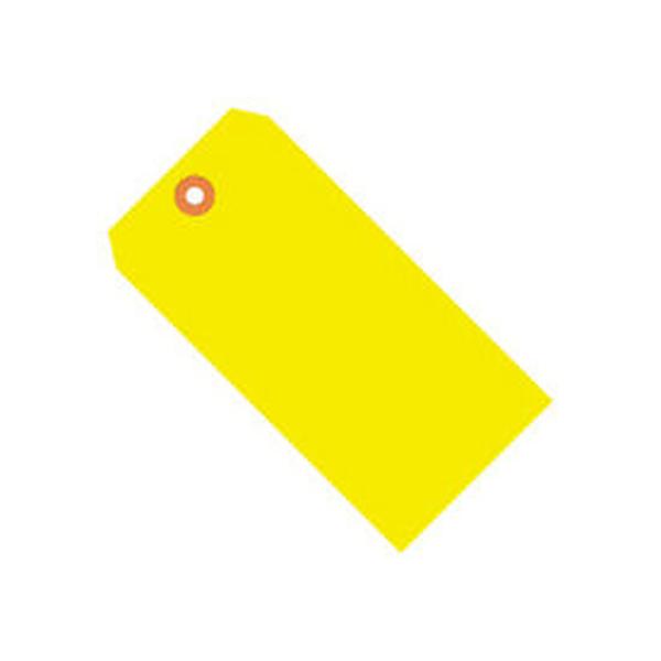 Global Industrial B43627 5.25 x 2.625 in. No.6 Tag Pack, Fluorescent Yellow - Set of 1000 -  GLOBAL INDUSTRIES