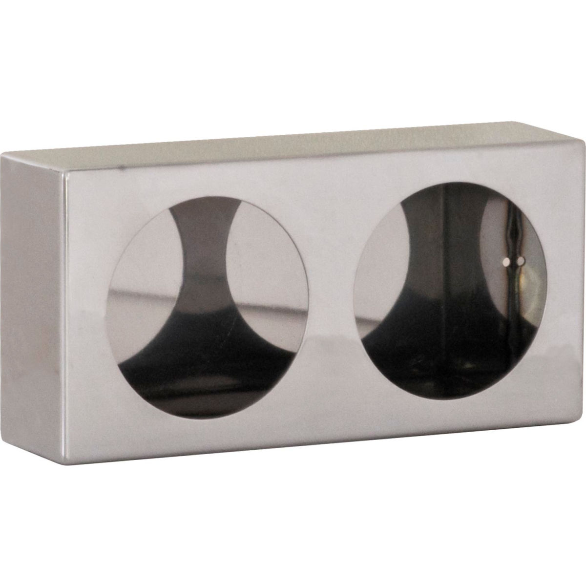 Dual Round Stainless Steel Light Cabinet