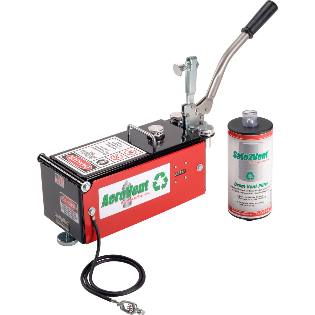 AeroVent 1X, Single Aerosol Can Disposal System with Safe2Vent