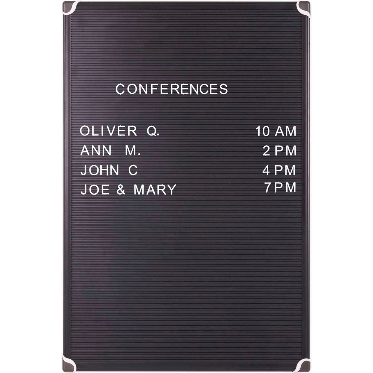 Bi-Silque Visual Communication Products B1141365 MasterVision Letter Board, Aluminum Frame - Black - 24 x 36 in.