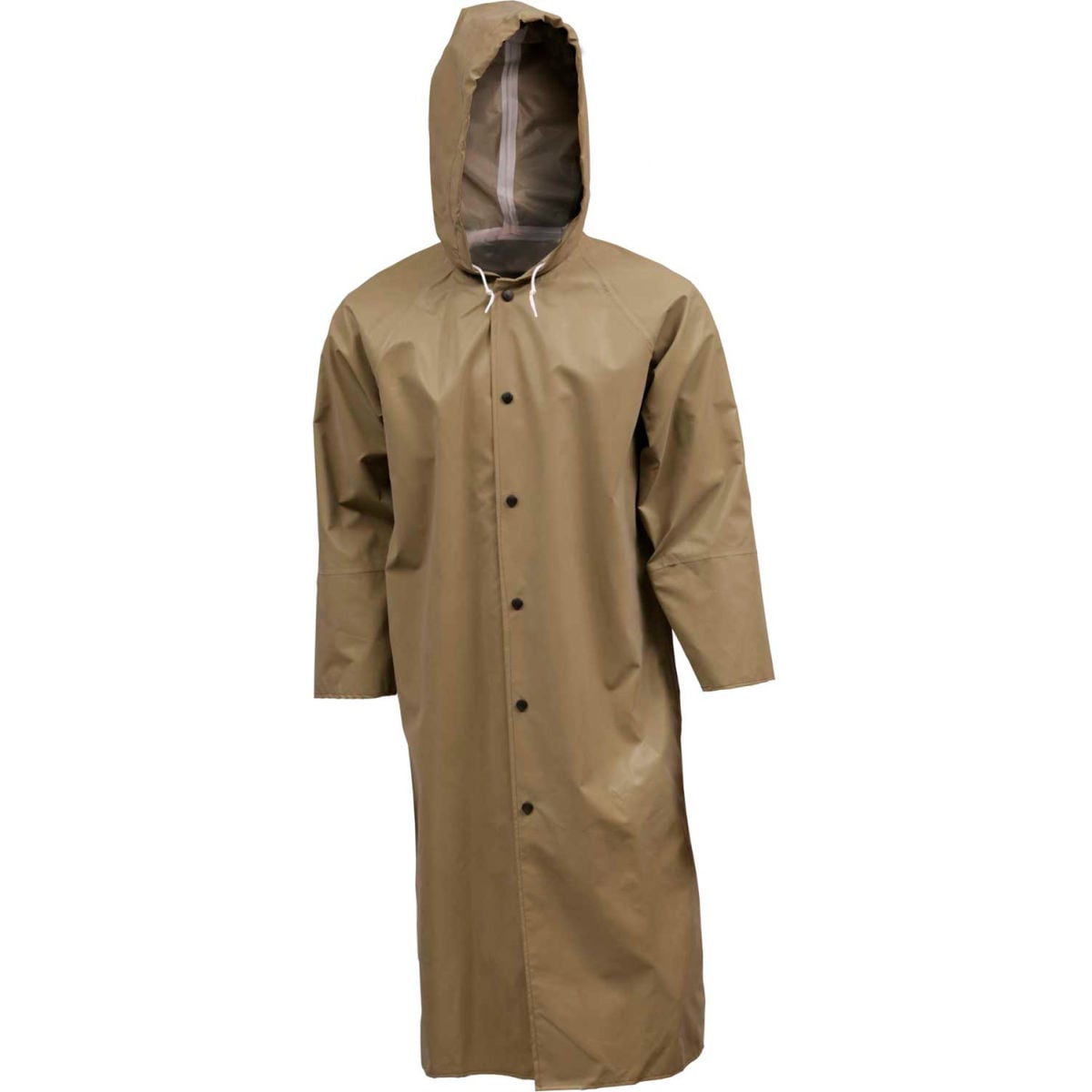 48 in. C12148 Magnaprene Storm Fly Front Hooded Coat, Green - Small