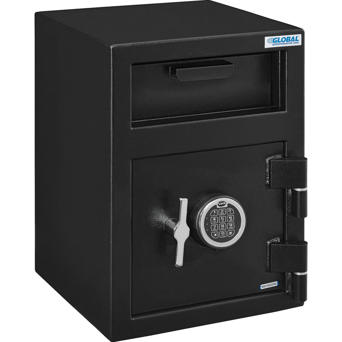 493490 Global Industrial B-Rate Depository Safe Front Loading with 1 Door, Digital Lock - 14 x 14 x 20.25 in.