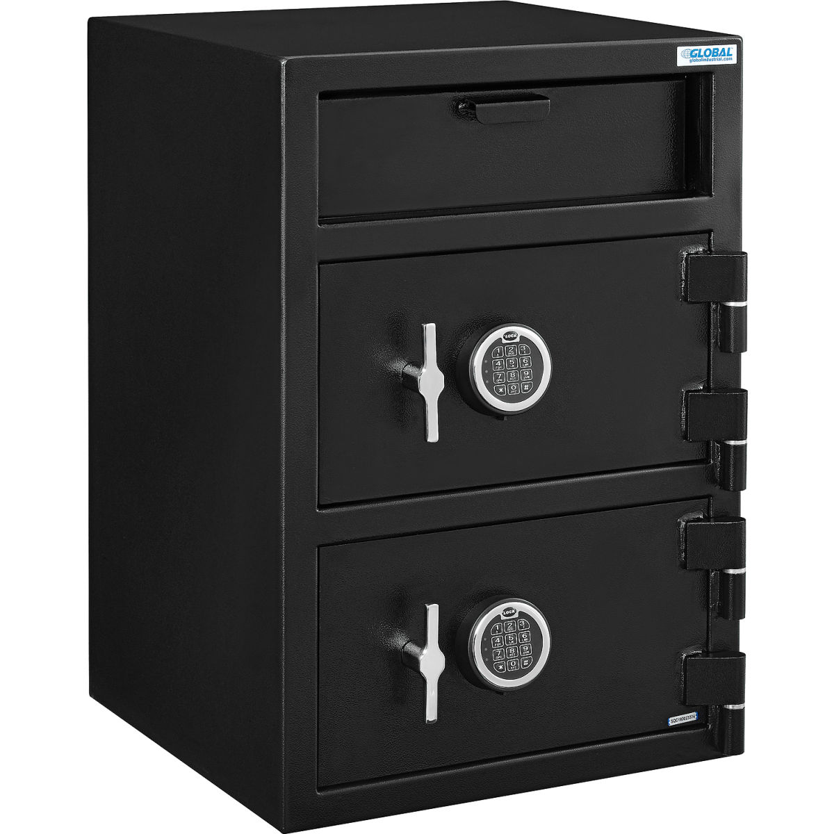 493491 Global Industrial B-Rate Depository Safe Front Loading with 2 Doors, Digital Lock - 20 x 20 x 30 in.