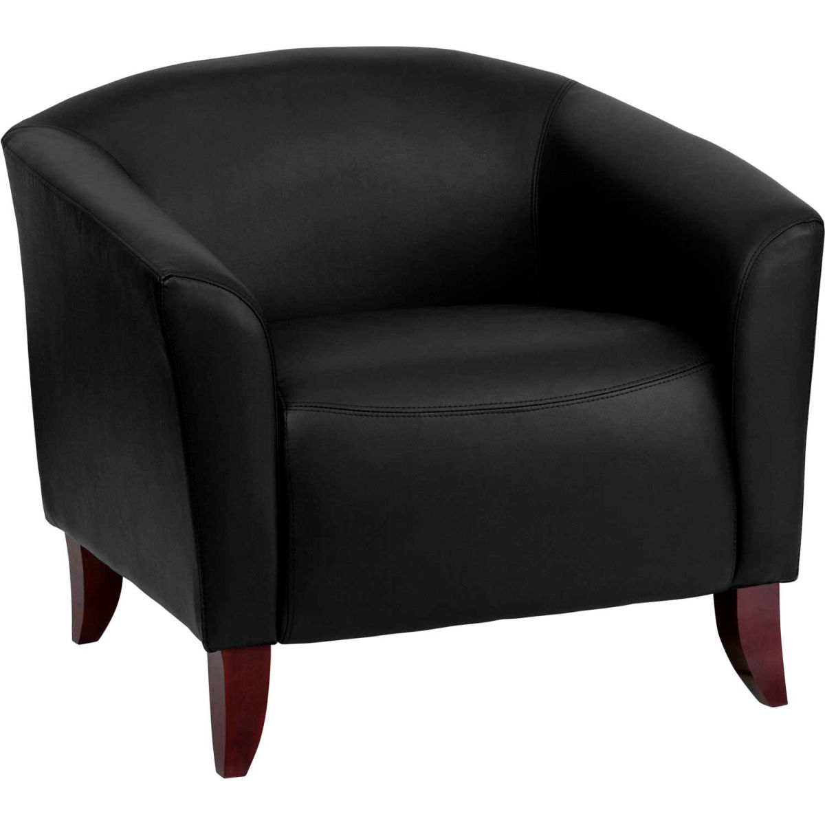 Hercules Imperial Series Leather Reception Chair - Black
