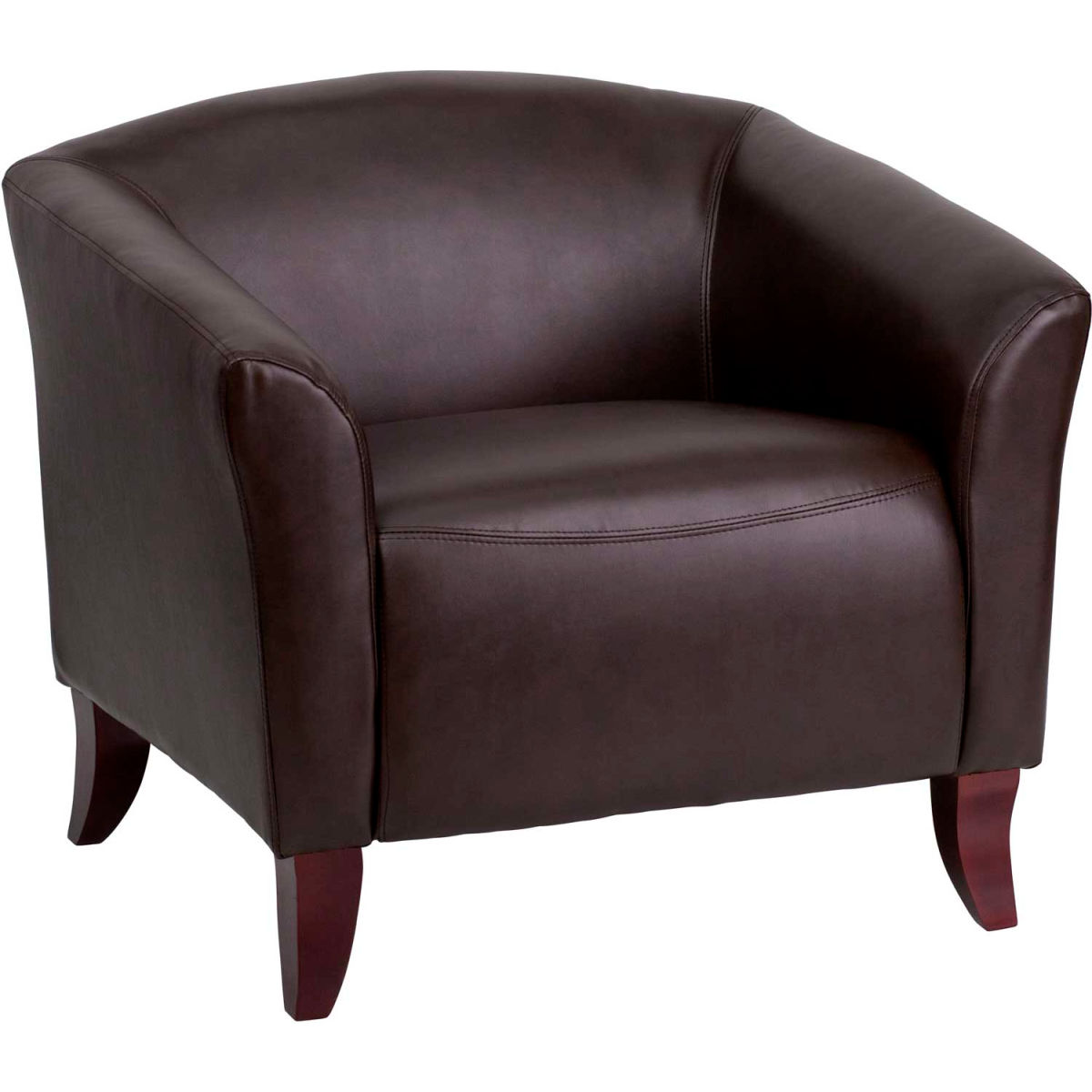 Hercules Imperial Series Leather Reception Chair - Brown