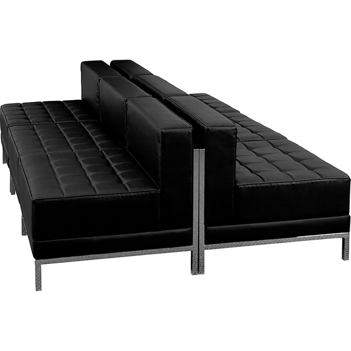 Hercules Imagination Series Flash Furniture Black Leather Lounge Set - 6 Piece