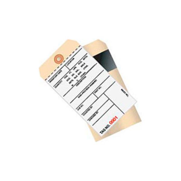 B43288 2 Part Carbon Style 2000 - 2499 Inventory Tag - Pack of 500