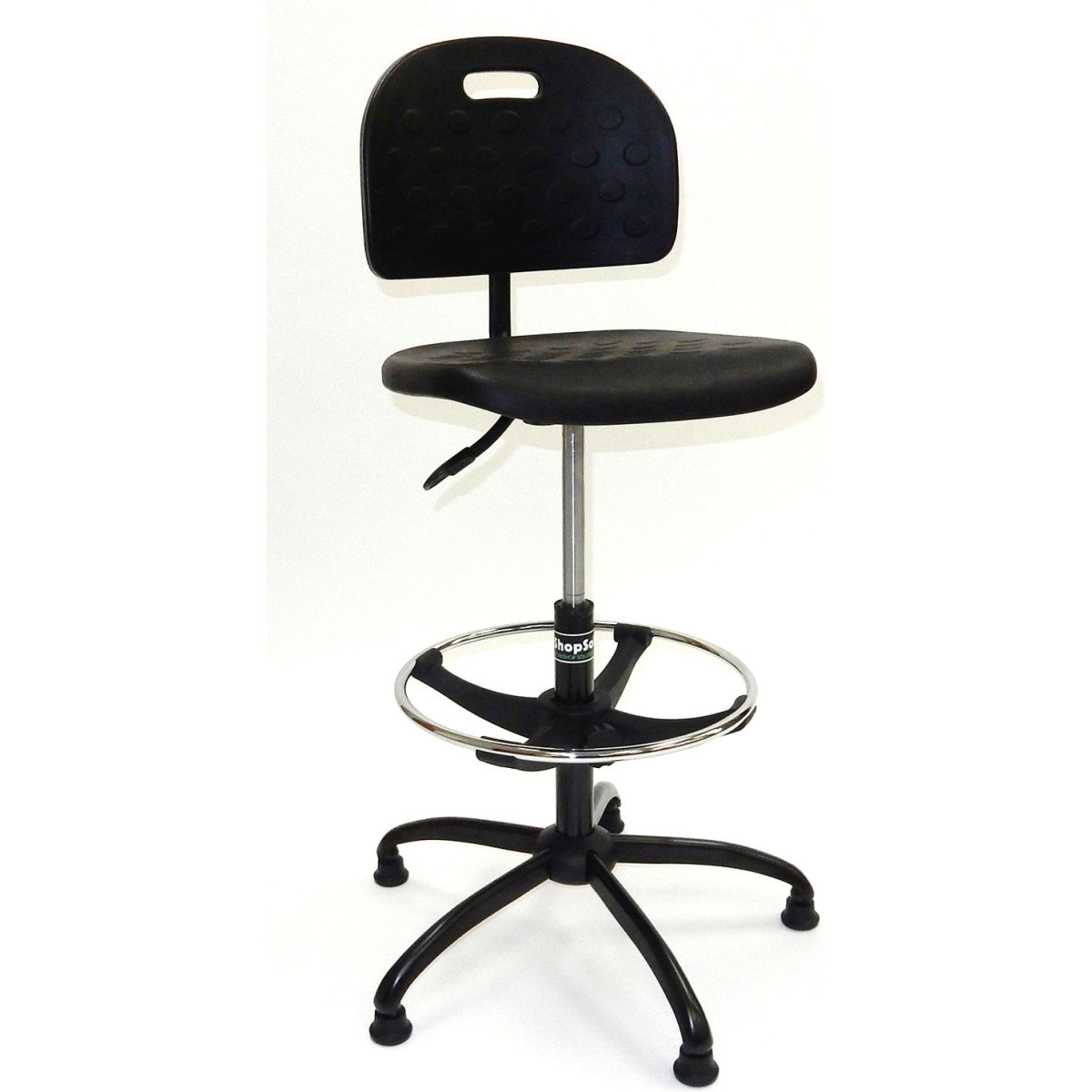 ShopSol Polyurethane Drafting Stool - Black