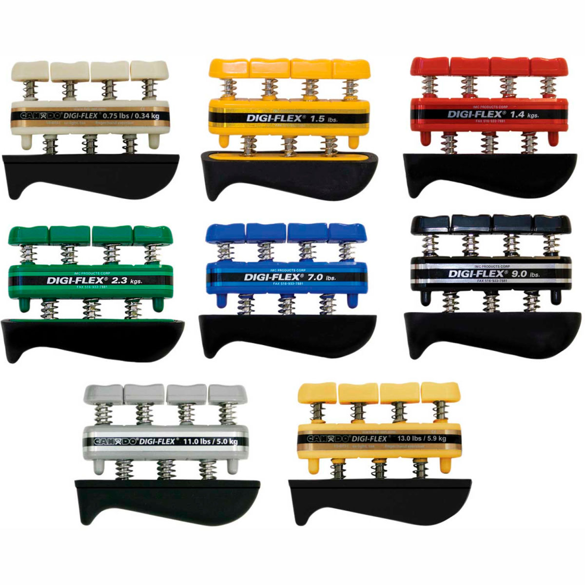 CanDo Digi-Flex Hand & Finger Exerciser - 8 Piece