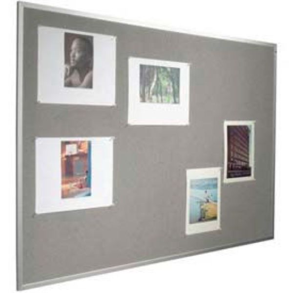 Fab-Tak Tackboard - Granite - 48 x 48 in. - Aluminum Trim - Washable Fabric