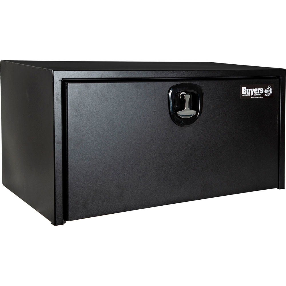 B2275602 18 x 18 x 36 in. Steel Underbody Truck Box with 3-Point Latch - Textured Matte Black