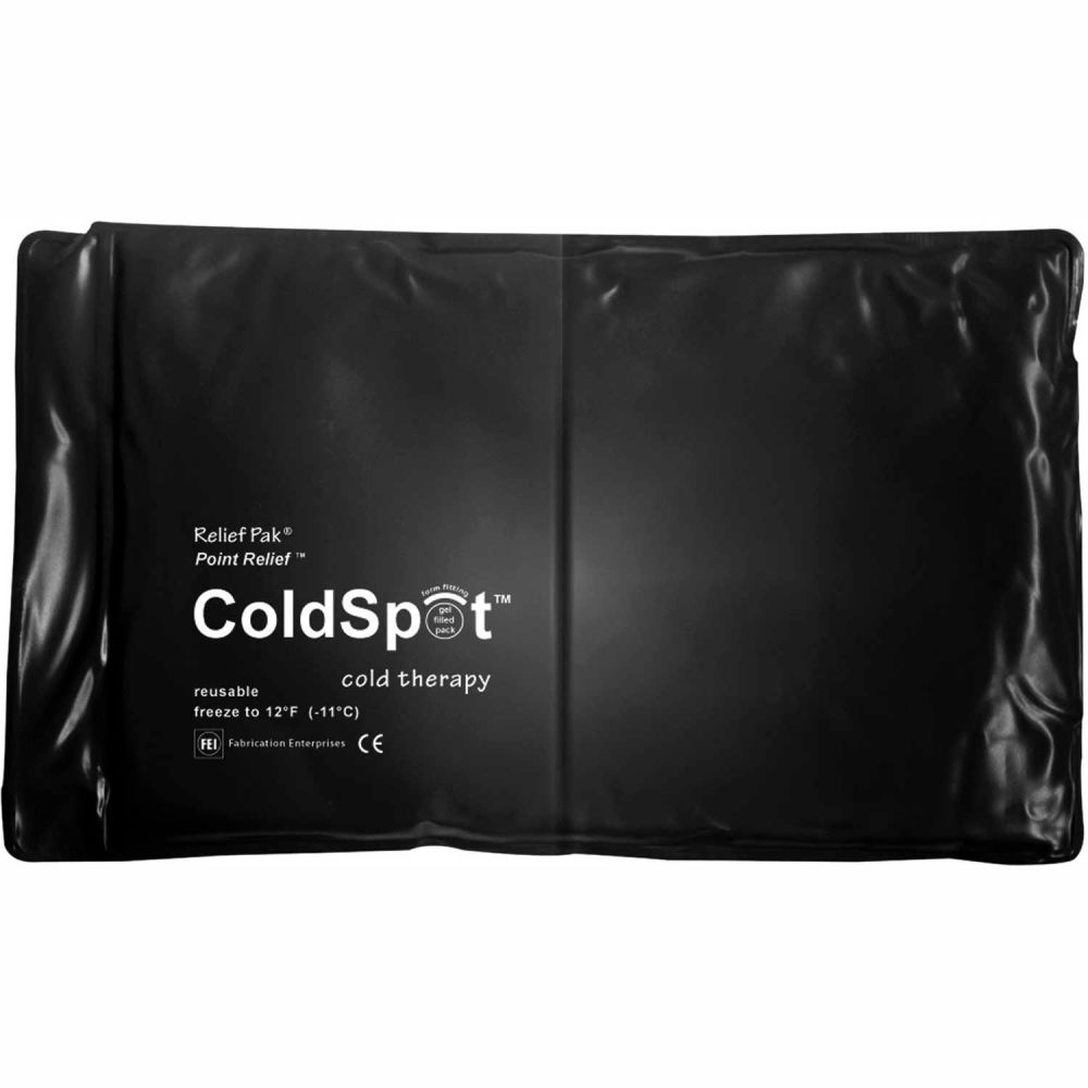 B2194155 7 x 11 in. Relief Pak Heavy-Duty Urethane Reusable Cold Pack, Black - Half Size - Pack of 12