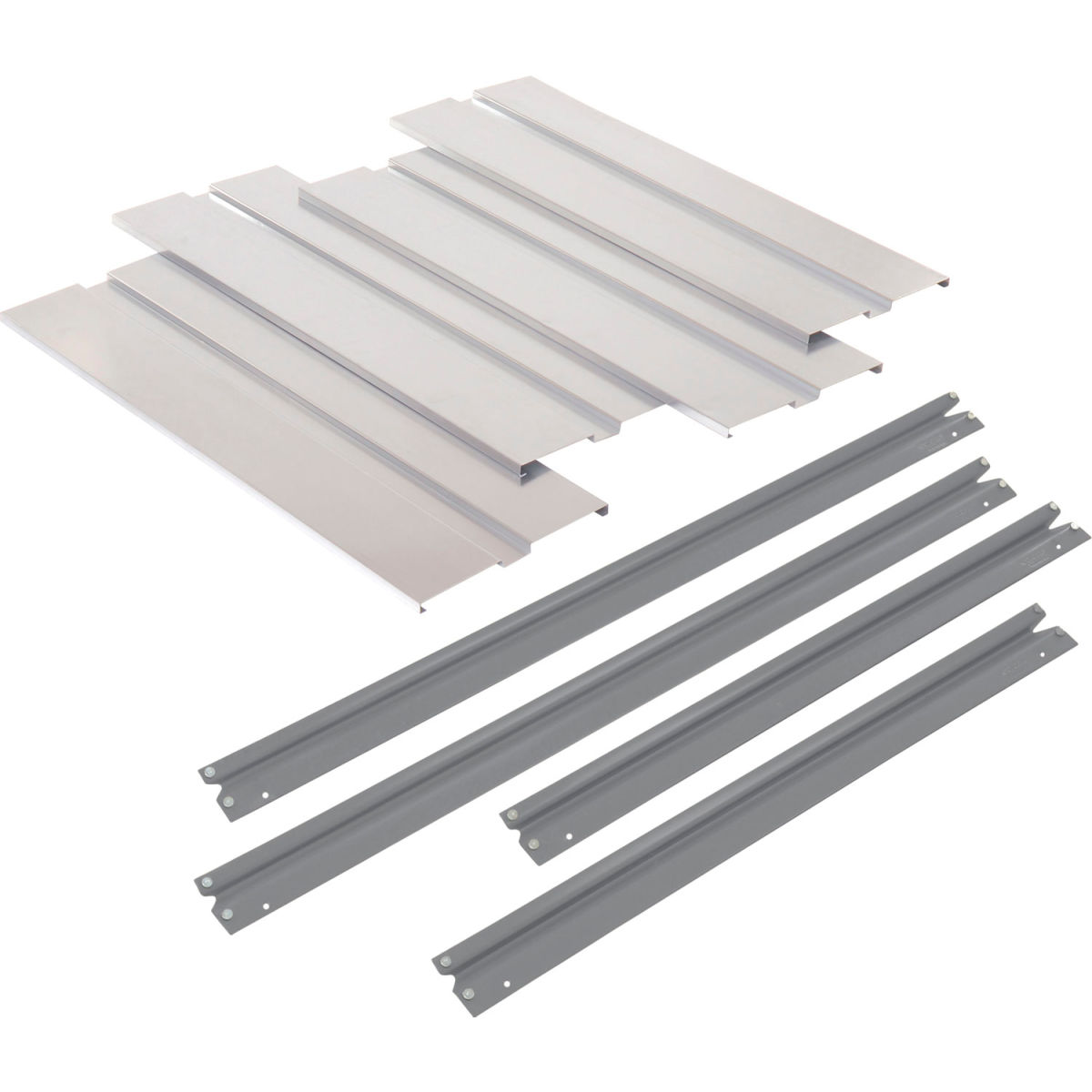 48 x 24 in. Additional Level High Capacity Rack with Steel Deck, Gray