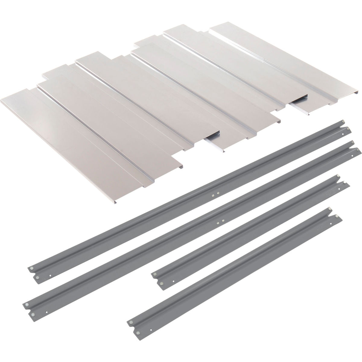 60 x 24 in. Additional Level High Capacity Rack with Steel Deck, Gray