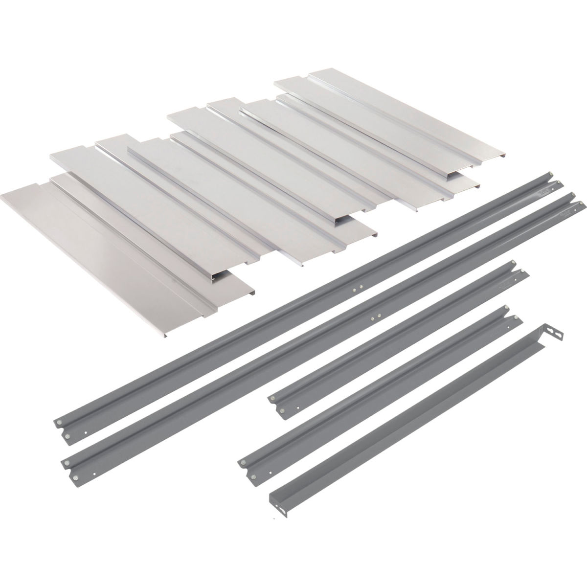72 x 48 in. Additional Level High Capacity Rack with Steel Deck, Gray