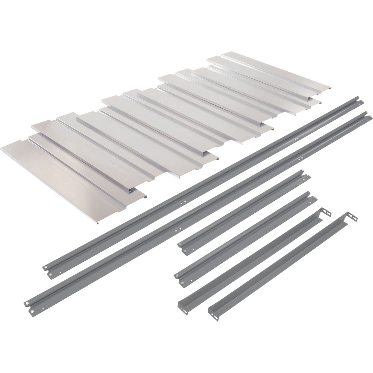 96 x 36 in. Additional Level High Capacity Rack with Steel Deck, Gray
