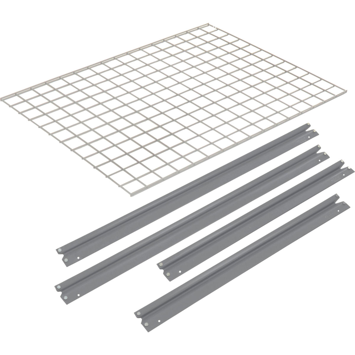 48 x 48 in. Additional Level High Capacity Rack with Wire Deck, Gray