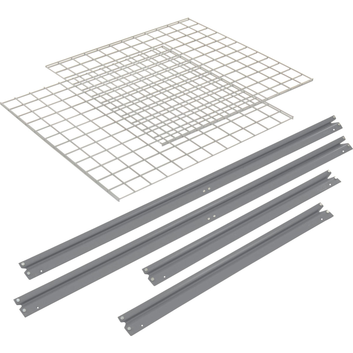 60 x 36 in. Additional Level High Capacity Rack with Wire Deck, Gray