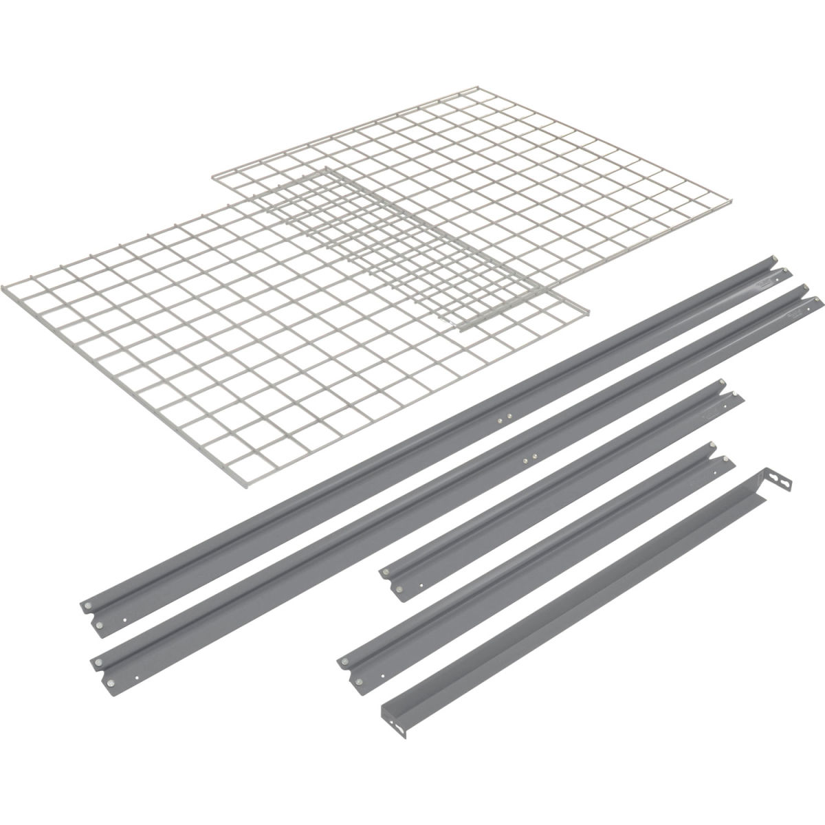72 x 36 in. Additional Level High Capacity Rack with Wire Deck, Gray