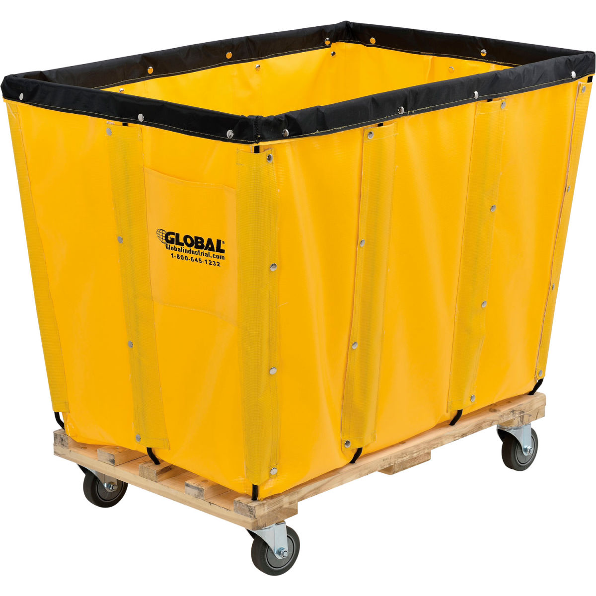 KD 16 Bushel Yellow Vinyl Basket Bulk Truck