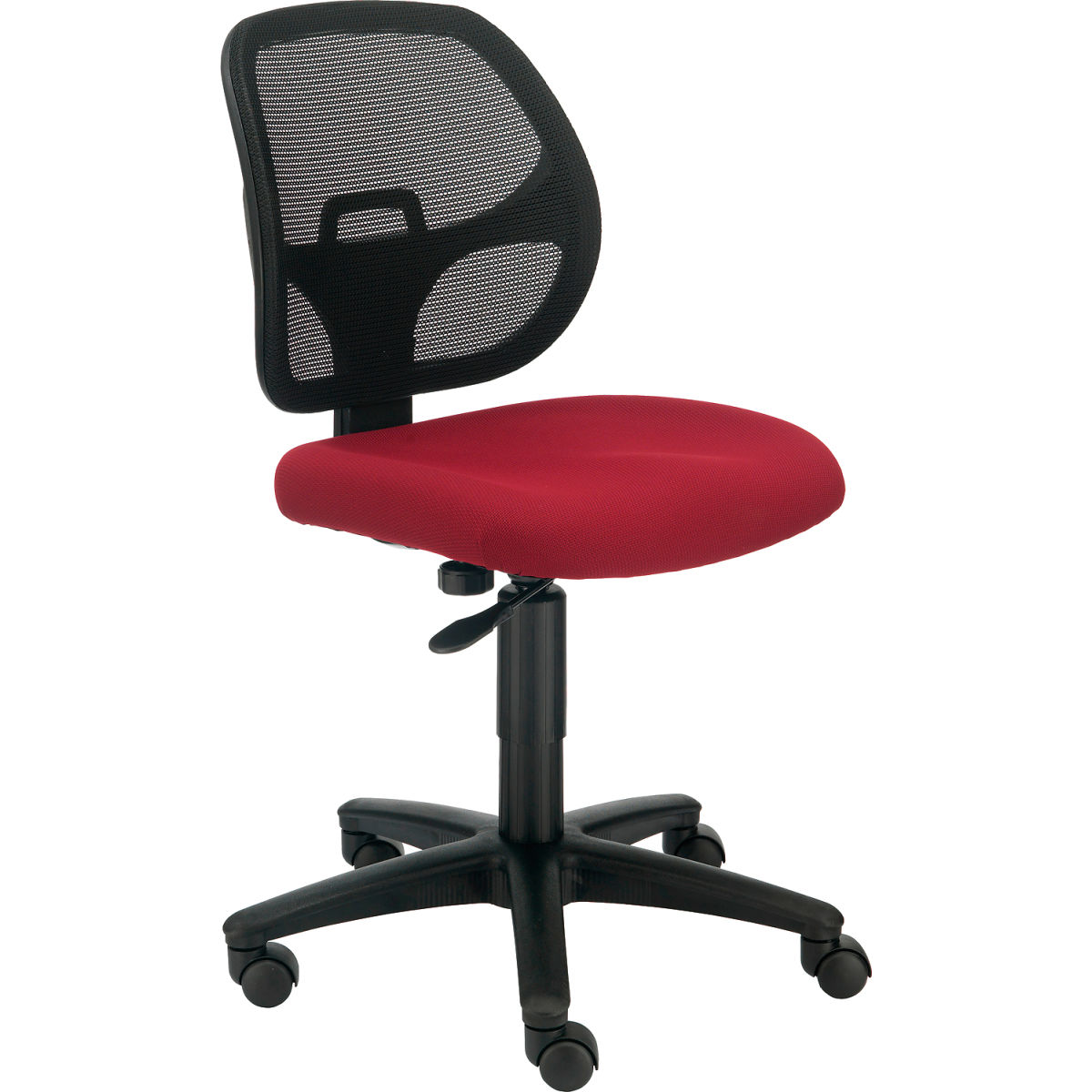 Global Industrial 695644RD Interion Armless Fabric Mesh Office Chair - Red