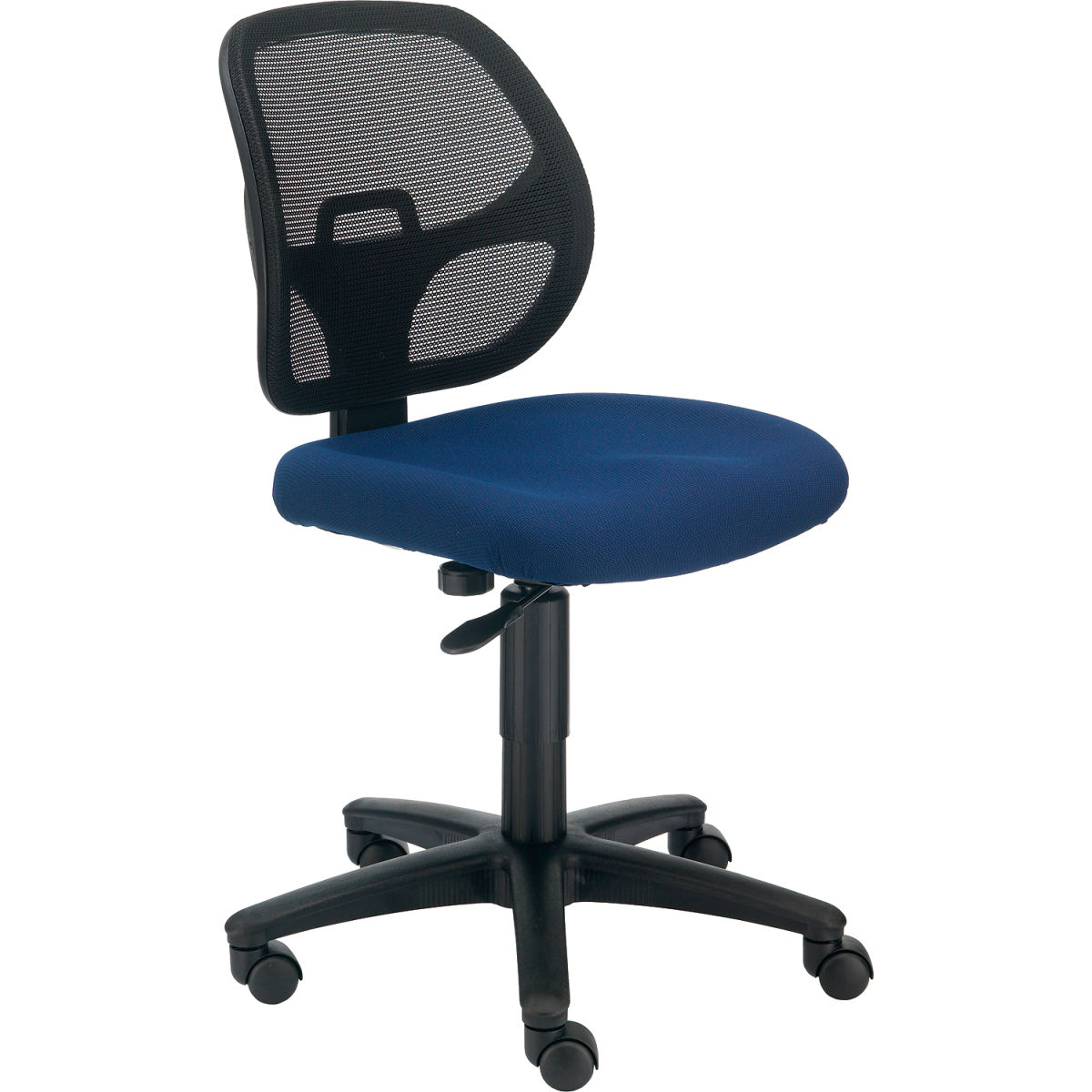 Interion Armless Fabric Mesh Office Chair - Blue