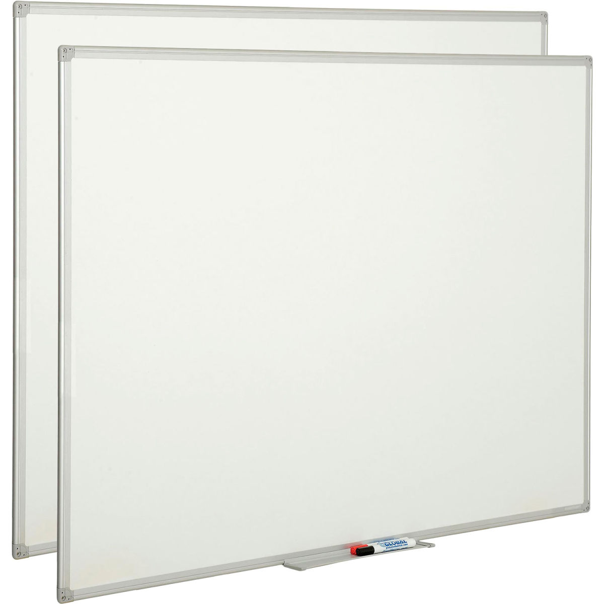 Melamine Dry Erase Whiteboard with Double Sided - 48 x 36 in. - Pack of 2