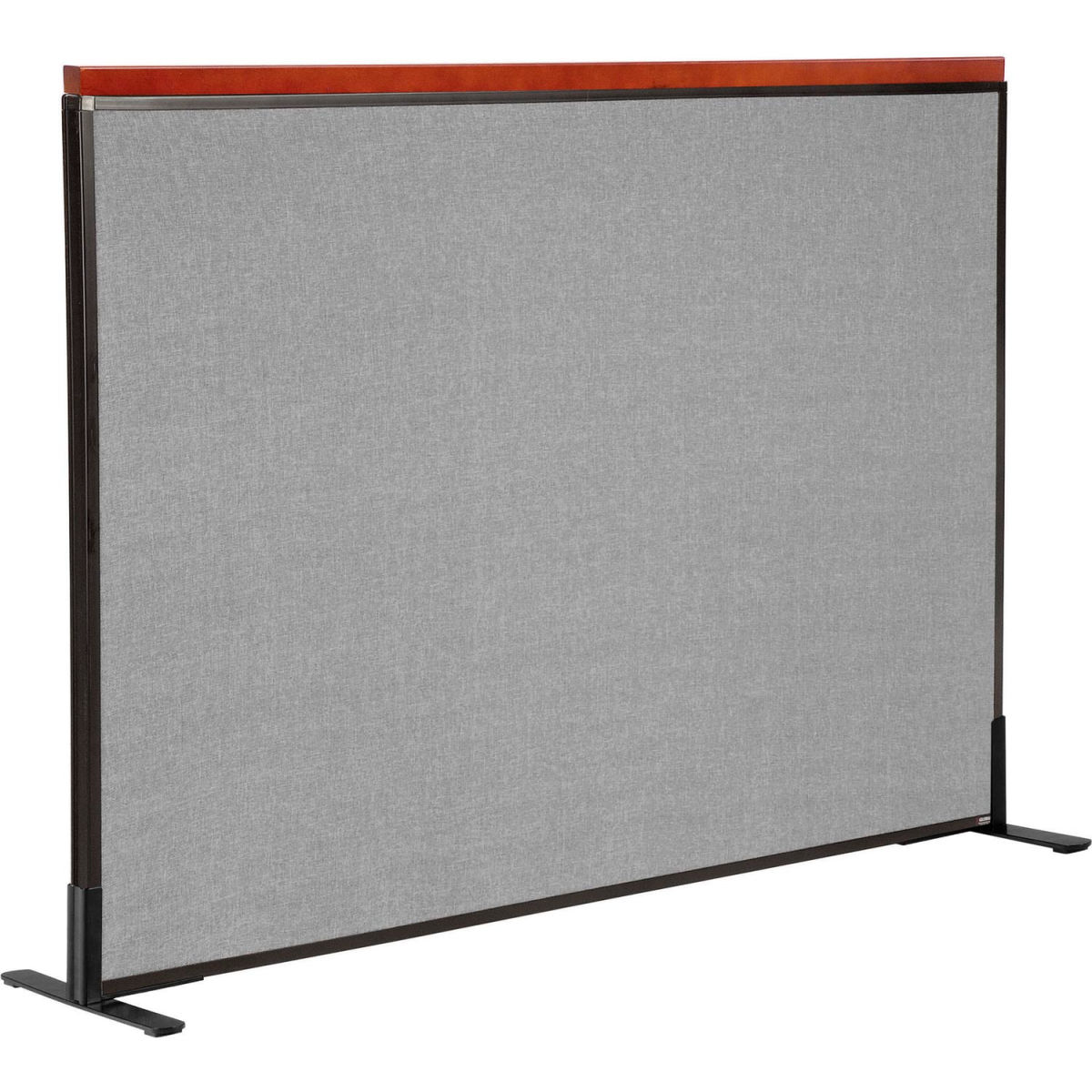 Interion Deluxe Freestanding Office Partition Panel, Gray - 60.25 x 43.5 in.