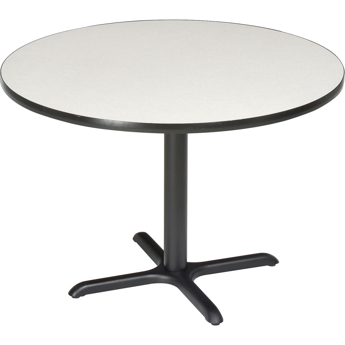 Interion Round Restaurant Table - Gray - 42 in. - Durable Design