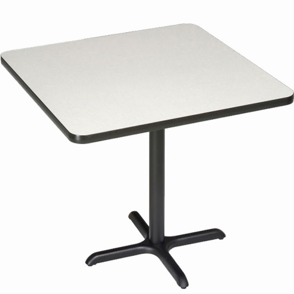 695810GY Interion 42 in. Square Bar Height Restaurant Table, Gray -  National Public Seating